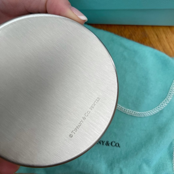NEW Tiffany & Co. Pewter Box w/ Green Lining 4IN - Picture 6 of 9